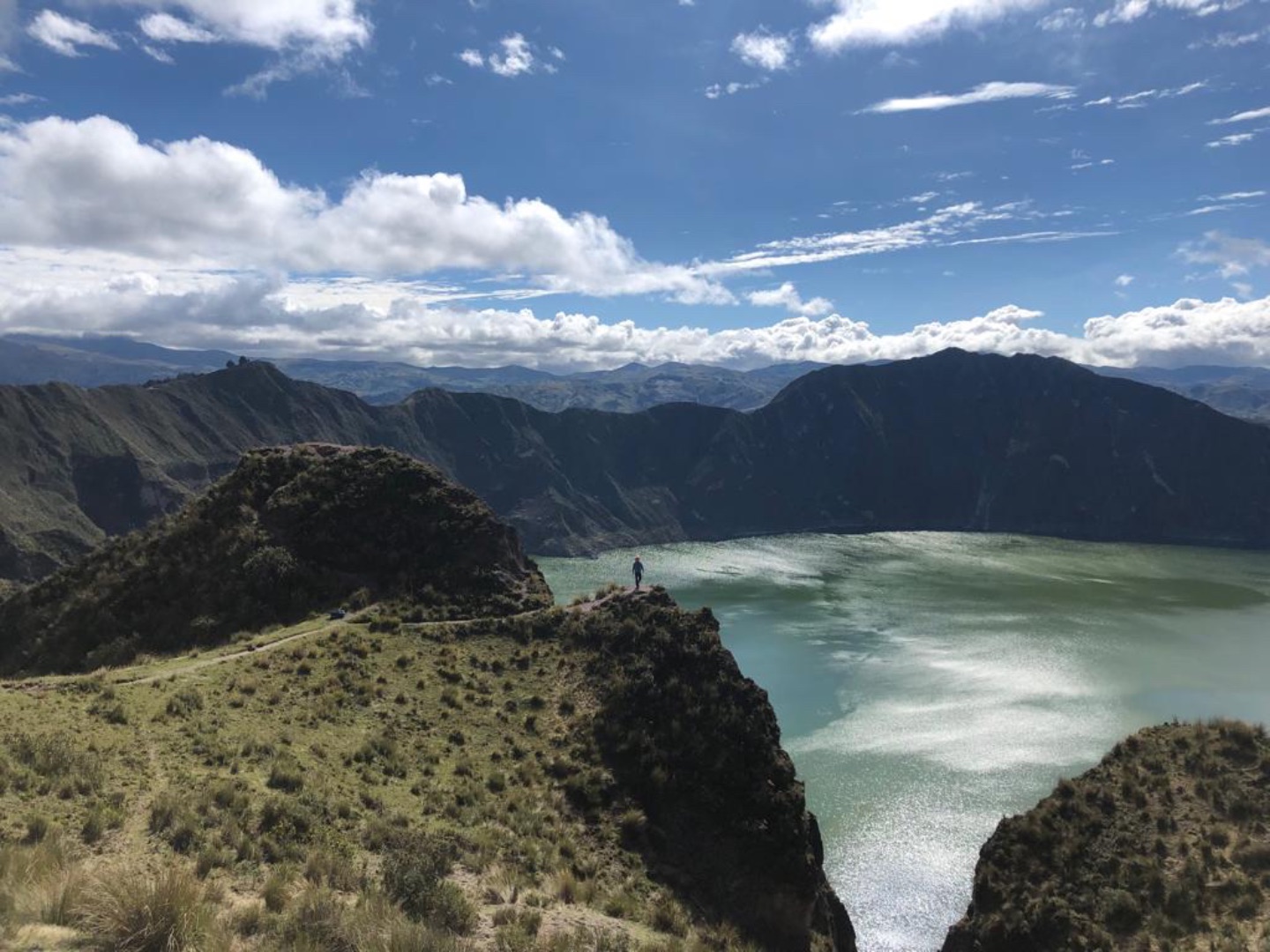 Der Quilotoa Kratersee in Ecuador